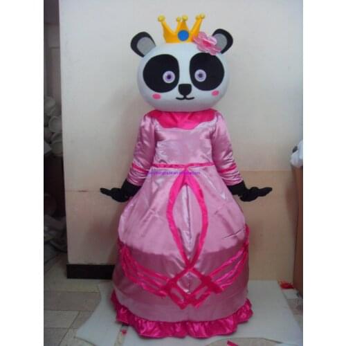 Hot selling 2014 Adult cute Professional New pink panda Mascot Costume Fancy Dress Adult Size