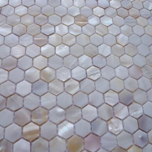 Mini 15mm hexagon natural mother of pearl shell mosaic tiles for bathroom wall kitchen shower backsplash house improvement
