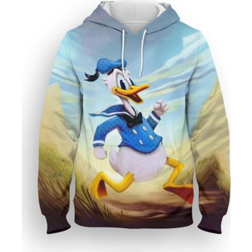 Mens Tracksuit Cartoon Anime 3D Print Donald Duck Boy Girl Kids Hoodie Sweatshirt Fashion Spring Disney Women Clothes Tops