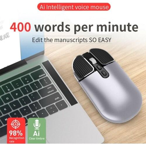 New Smart Wireless Voice Control Enter Mouse Siri Function Rechargeable Ergonomic 2.4G USB Silent Optical Mice For PC Laptop