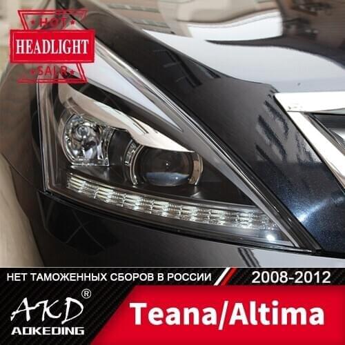 Head Lamp For Car Nissan Teana 2008-2012 Altima Headlights Fog Lights Day Running Light DRL H7 LED Bi Xenon Bulb Car Accessory