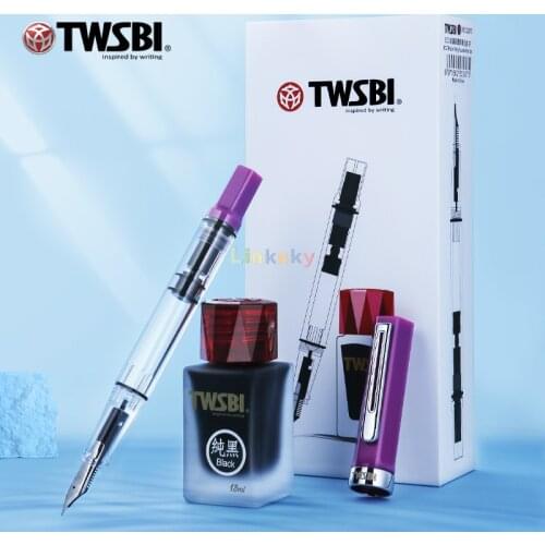 TWSBI ECO Fountain Pen,Piston Filler Fountain Pen,Comes In EF, F, M Nib Size Choices, for Beginner calligraphy,Experts Writing