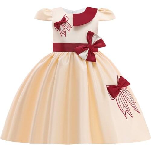PLBBFZ Pageant Kids Clothes Wedding Prom Dress For Girl Children Costume Party Princess Dresses Girls Vestido Short Sleeve