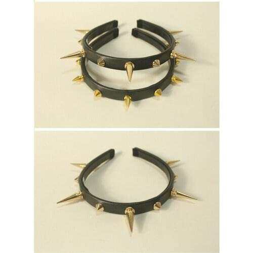 Steampunk Headband Spike Rivet Hairband