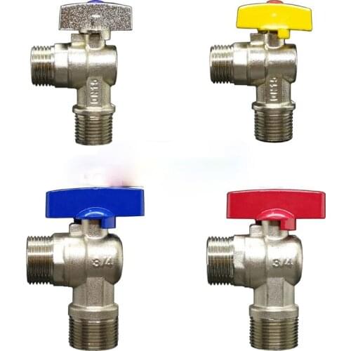 Ball core triangle valve copper electroplating large flow switch 4.6 points DN 15 20 1/2 3/4 cold and hot water gas copper ball