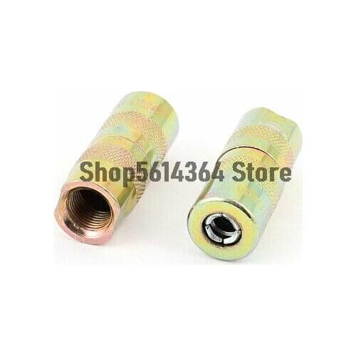Excavator 4 Jaws Type Pressure Grease Nipple Connector Coupler 2pcs