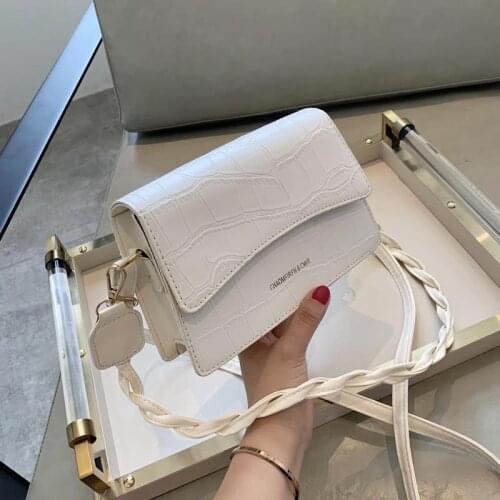 Crocodile Pattern Small Tote Bags 2021 Fashion New High Quality PU Leather Womens Solid Color Handbag Travel Shoulder Bag