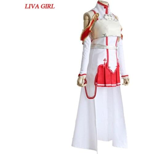 Yuuki Asuna Japanese Anime Sword Art Online cosplay Fighting Suit costume made Halloween Party Dress