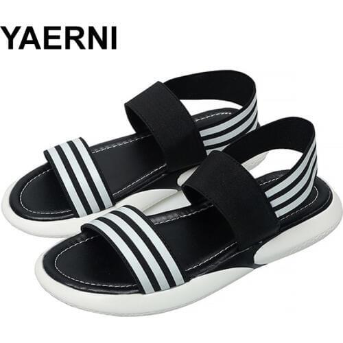 YAERNINew High Heels Sandals Women Slip On Casual Women Shoes Platform Sandals For Women Wedges Flip Flops Zapatos De MujerE1167