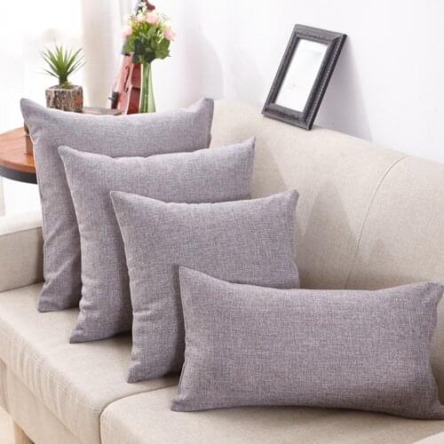 1pcs Soft Cushion Linen Cotton Pillowcase Cushion Multi-sized Throw Pillow Bedroom Livingroom Cushion #25