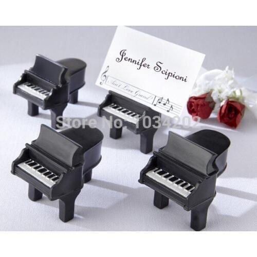 200pcs New Mini Unique Design Resin Piano Place Card Holder Name Holders Wedding Party Table Centerpiece Favors Gift