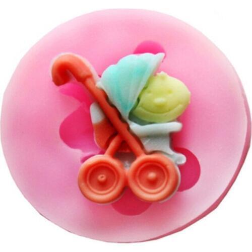 3D Shape Baby Stroller Fondant Cake Mould Cake Decorating Tools Baking Tools JH109