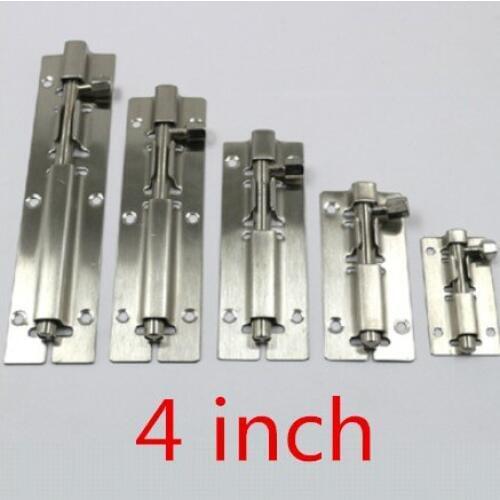 4pcs 4 inch Door Stainless Steel Door Latch Barrel Bolt Latch Hasp Stapler Gate Lock Safety retail