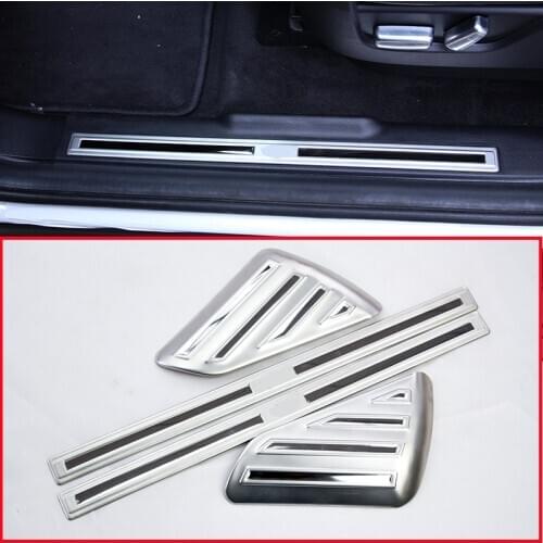 4pcs Inner Door Sill Scuff Threshold Protector Plate Cover For Land Rover Freelander 2 2009-2015 Car Accessories