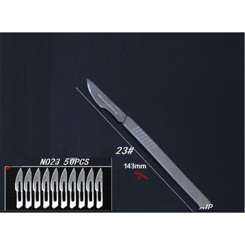 Free shipping 50pcs blade+NO23 Stainless steel Scalpel, for cutting electronics repair tools PCB Circuit Board