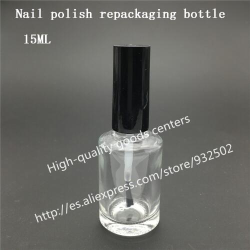 Free Shipping 500pcs 15ml Square nail polish bottle with black lid, 15cc Small Glass Nail Polish Bottle
