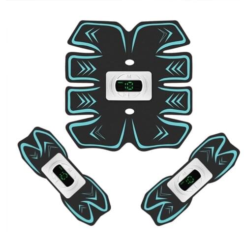 ABS Trainer Wireless Abdominal Muscle Stimulator EMS Smart Fitness Training Electric Massager Body Slimming Belt USB Recharge