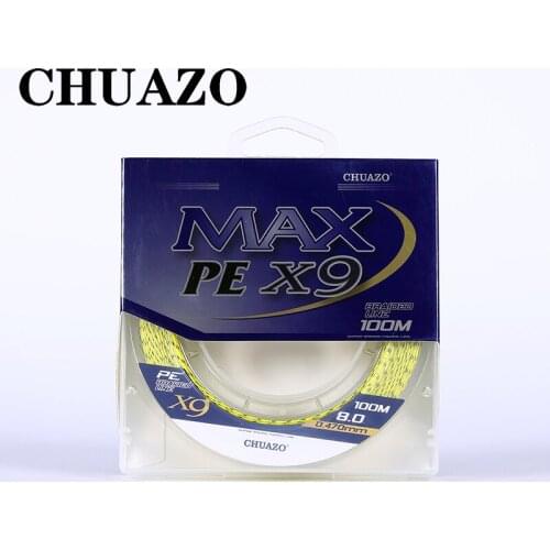 CHUAZO 150M X9 PE Wear Resistant Yellow Green Fishing Line 0.1mm-0.52mm Ocean Carp Japanese Fishing Line