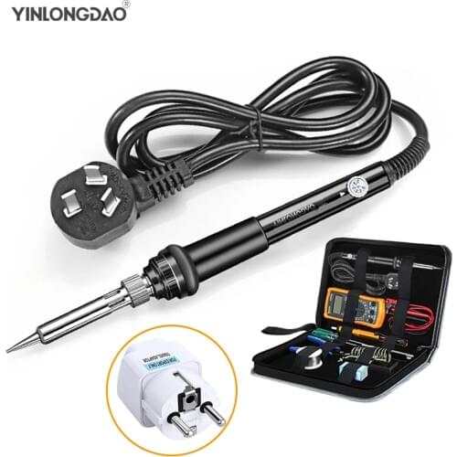 YINLONGDAO Adjustable Temperature Electric Soldering Iron kit 220V 60W Welding Solder Rework Station Heat Pencil Repair Tools