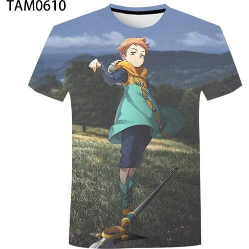 Seven dead sins 3D printed cotton T-shirt summer new casual breathable boys girls top children fashion street style T-shirt