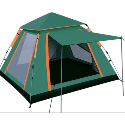 Cool Summer 1-4 People Square Single-Layer Tent Oxford Cloth Family Picnic Camping Outdoor Tent