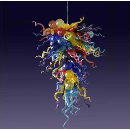 Chihuly Style Hand Blown Murano Glass Chandelier Lamps Colorful Hand Blown Glass Chandelier