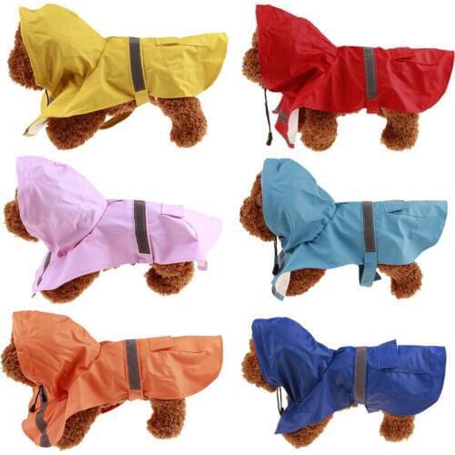Small big pet dog raincoat pet apparel doggie raincoat pet coat rain pet waterproof coat 6 colors dog hoodies clothes xs-5xl