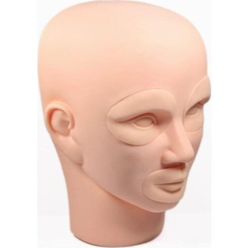 3D permanent makeup practice skin 2Eyes and 1 lips training mannequin Head With Inserts Cosmetic free shipping