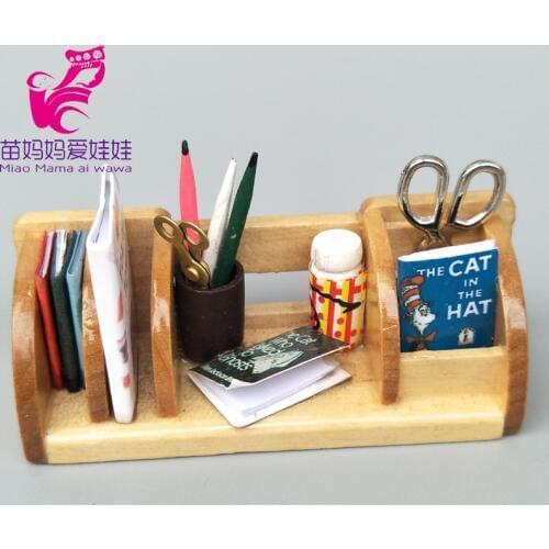 Mini Stationery on desk tool for 1/8 1/12 BJD ob11 blythe barbie doll furniture Doll house DIY decoration accessories