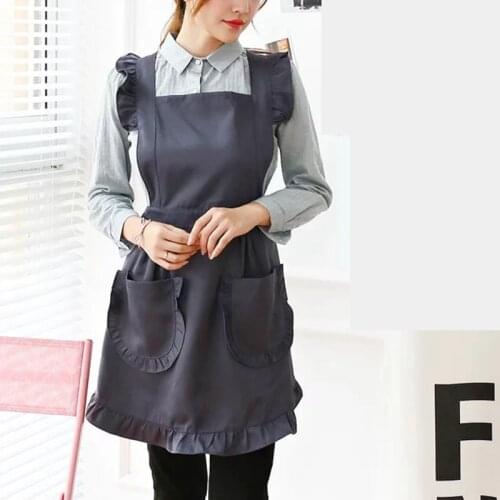 Fashion Simple Florist Apron Canvas Coffee Shops Kitchen Aprons For Cooking Baking Restaurant BBQ Bib Apron Cleaning Tools