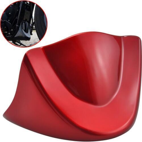 Motorbike Front Spoiler Red Lower Chin Air Dam Fairing For 2006-2017 Harley Dyna FXD StreetBob FatBob WideGlide Models