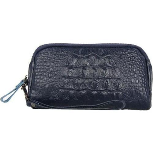 2021 New crocodile pattern Genuine Leather bag cowhide womens wallet fashion long clutch bag women coin purse