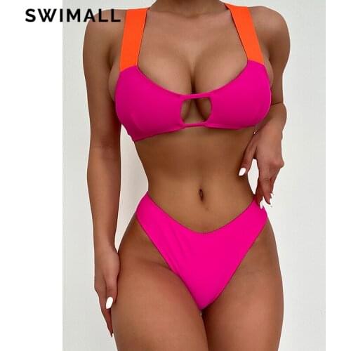 New Sexy Bikini Swimsuit Female Hollow Out Swimwear Women Cross-back Bikini Set Beach Wear Bathing Suit Swim Suit Biquini