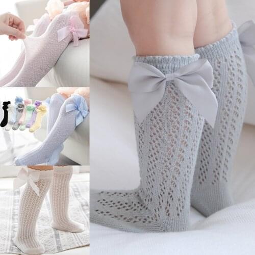 0-3 years Children Socks Princess Toddler Leg Warmers Party Gift New Kids Socks Cute Bow Knot Baby Girls Knee High Socking Soft