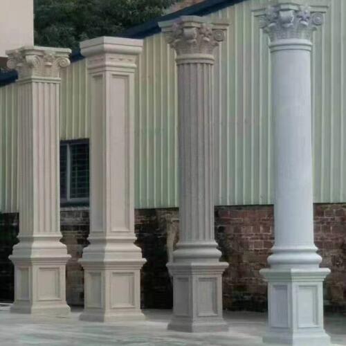 40cm/15.75in GRC GRG ABS 4-Slots &Plain Bodies Simple Design Classic Baroque Square Concrete Gypsum Roman Pillar/ Column Mould