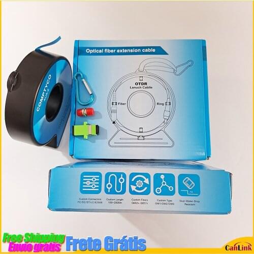 Portable Mini OTDR Launch Cable Box 500M 1Km 2Km FC/APC to FC/UPC Fiber Rings Blind Zone Eliminator SM 1310/1550nm FC APC to UPC