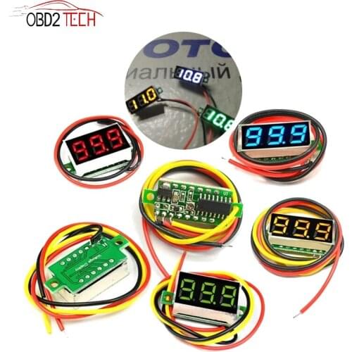 DC 0V-100V 0.28 inch LED Digital Voltmeter Voltage Meter Variable Precision Electric Quantity Display Element Detector Monitor