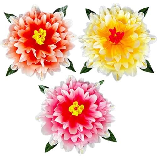 Peony Production Gradient (47cm,Yellow/Red/Pink Color) Magic Trick Stage Gimmick Comedy Empty Hand Appearing Peony Flower Magia