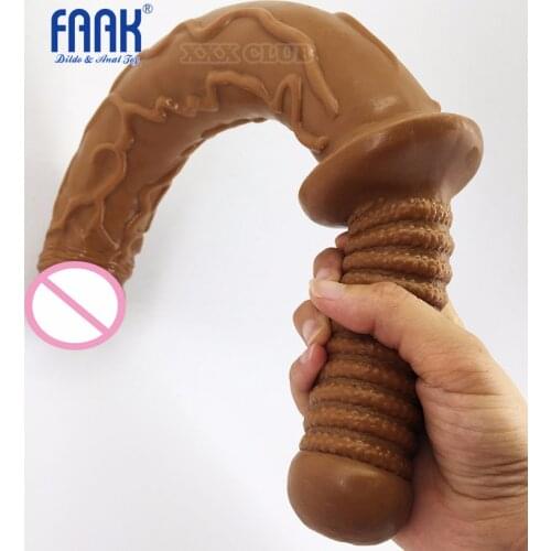 FAAK 47.5x5.5cm Adult Sex Toys for Women&Lesbian Realistic Huge Dildo Double Realistic Penis Anal Dildo Sex Toys Gay Sex Games