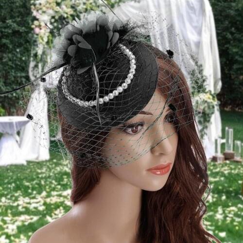 Fascinators Hat Women Flower Mesh Ribbons Feathers Fedoras Hat Women Girls Cocktail Tea Party Headband