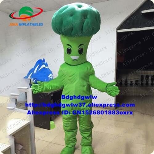 Green Broccoli Brocoli Brocolli Cauliflower Vegetable Mascot Costume Cartoon Character Marry Nuptials All Saints Day zx2063