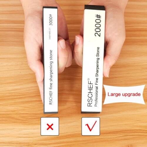 Large upgrade grit coarse and fine polishing leather knife sharpener sharpening stones grind grinding tools fixed system bars