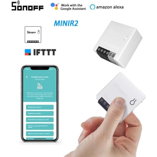 SONOFF 10A MINIR2 Smart Home Mini Wifi Switch Module Timer Two-Way Switches Voice Control With EWelink APP Alexa Google Home