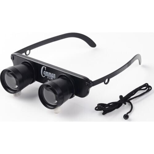 High quality Portable 3X28 Fishing Magnifier Double Eye Glasses Outdoor Fishing Binoculars Optics Glasses Measurement Tool