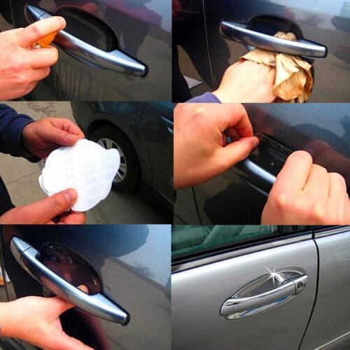 Youwinme 4pcs Car Door Handle Invisible Scratches Film Sticker SUV Auto Universal Guard Protector Protective Cover