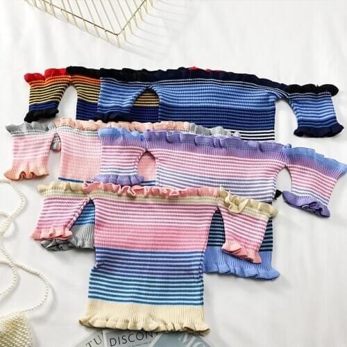 2019 Women Blouse Shirts Spring New Womens Clothing Slash Neck Blouse Lady Sexy Tops Woman Comfortable Strip Blouse G571