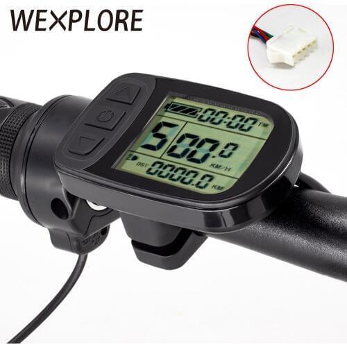 WEXPLORE E bike Lcd Display for KT 24V 36V 48V Controller KT LCD5 Ebike Display Electric Bicycle Lcd Display Ebike Parts