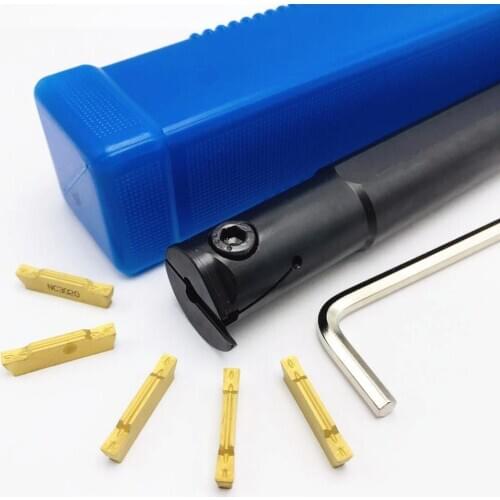 1 piece MGIVR2520-3 HSS hole turret tool holder + 10 pieces MGMN300 M machine tool accessories slotted blade milling cutter