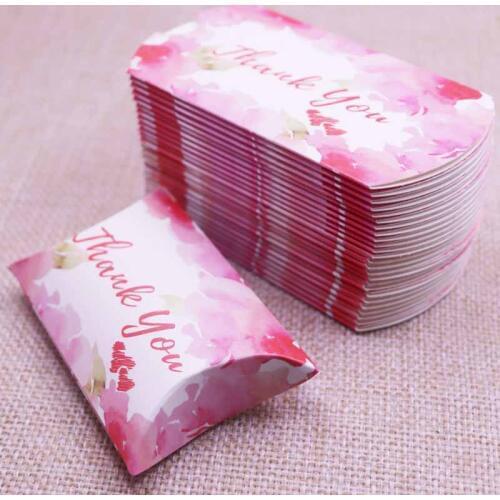 10|20|50pcs DIY Thanksgiving Day Thanking language Gift BoxPillow Shape Wedding Gift Box .PartyCandy Box 2019 New Style GiftBox