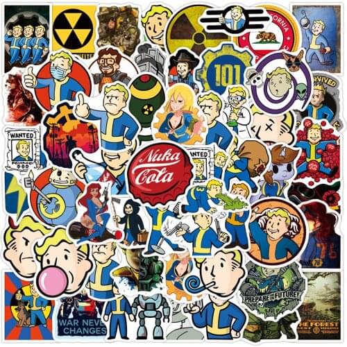 10/30/50PCS New Fallout Game Graffiti Waterproof Stickers Skateboard Fridge Laptop Travel Luggage DIY Classic Toy Stickers